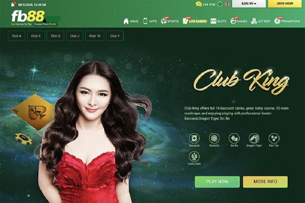 Thiết kế giao diện Casino FB88 đẹp mắt, thân thiện người dùng